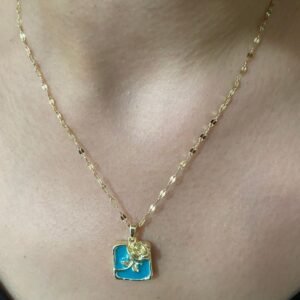 İdilce Turkuvaz Charm Küpe
