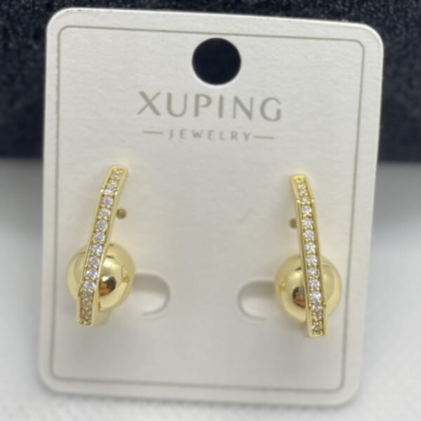 XUPİNG Top Dore Çelik Gold Küpe