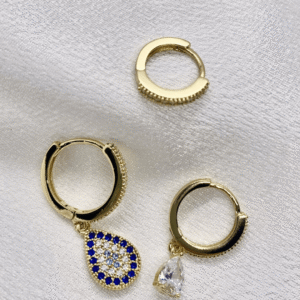 3’lü Karışık Nazar Boncuklu ve Taş Detaylı